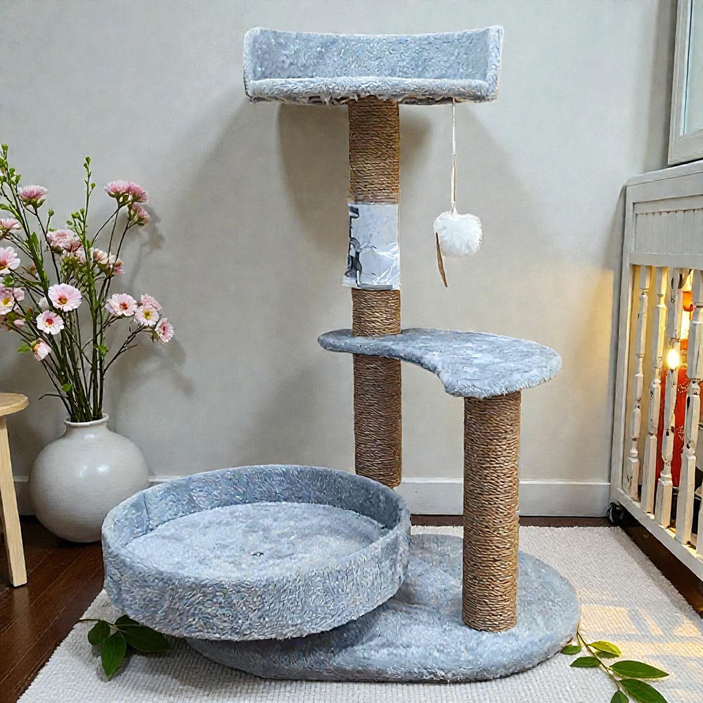 Когтеточка Для Кошек Brava (Брава) Многоуровневая 71*35*30см Мех Джут 2077