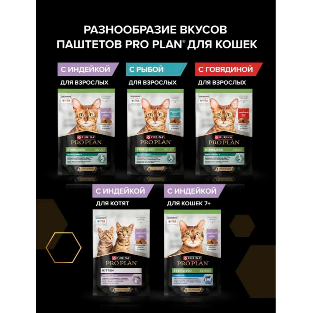 Влажный Корм Proplan (Проплан) Sterilized Для Стерилизованных Кошек Говядина Паштет 75г