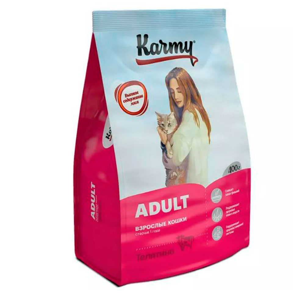 Сухой Корм Karmy (Карми) Adult Для Кошек Телятина 400г