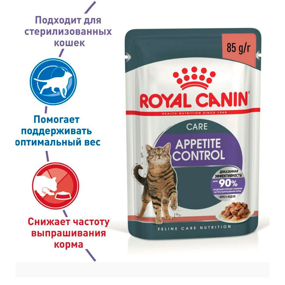 Влажный Корм Для Кошек Royal Canin (Ройал Канин) Appetitus Control Care 85г Соус