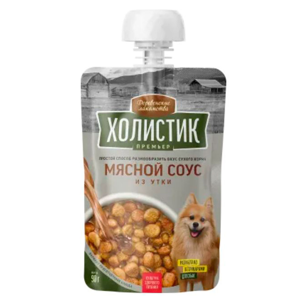 Лакомство Для Собак Деревенские Лакомства Холистик для Собак Мясной Соус Из Утки Премьер 90г 76051356