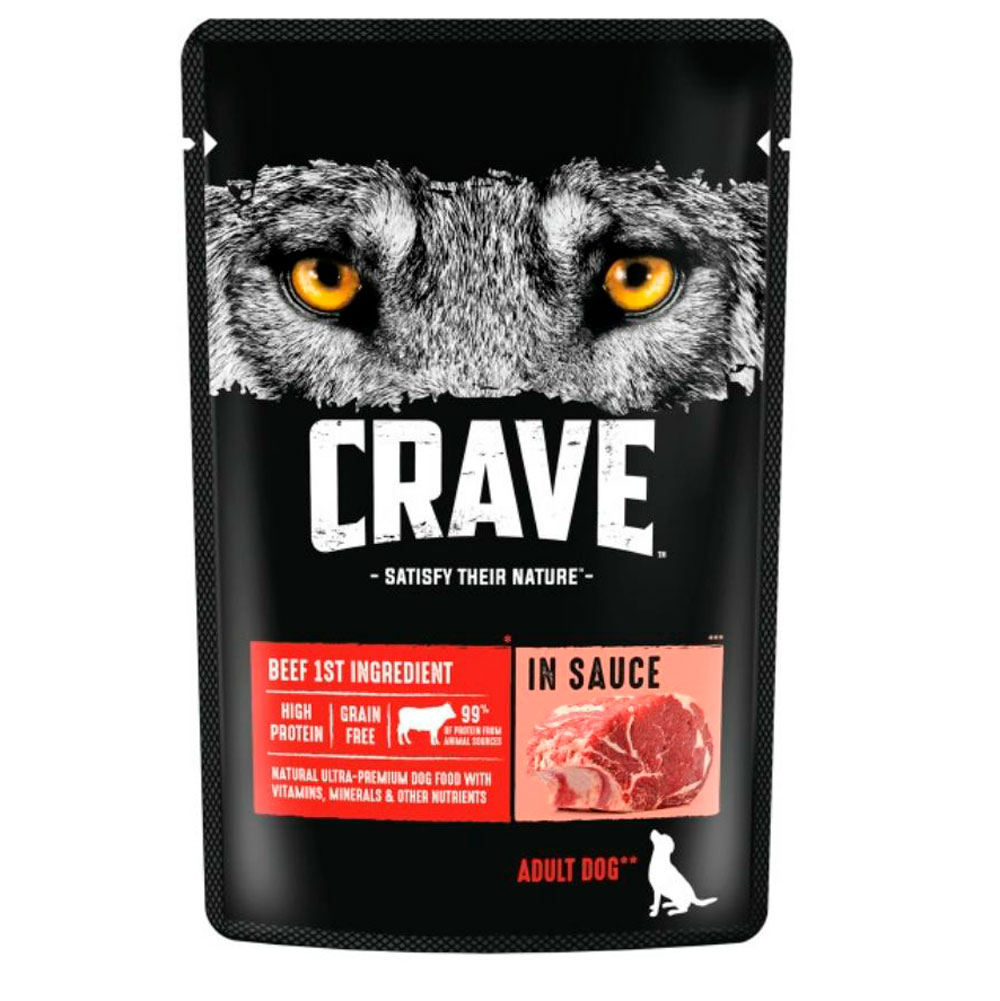 Влажный Корм Crave (Крэйв) Для Собак Говядина в Соусе 85г