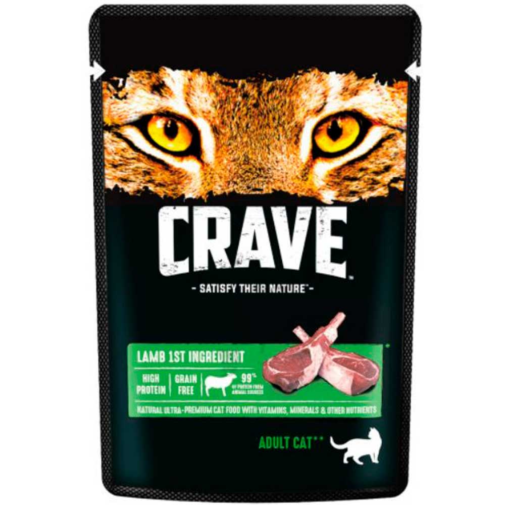 Влажный Корм Для Кошек Crave (Крэйв) Желе Ягненок 70г
