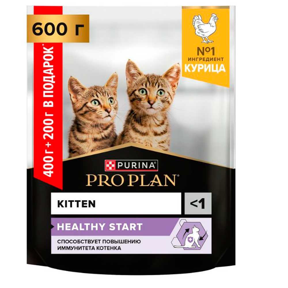 Сухой Корм Pro Plan (Проплан) Kitten Сухой Корм Для Котят 400г+200г Курица