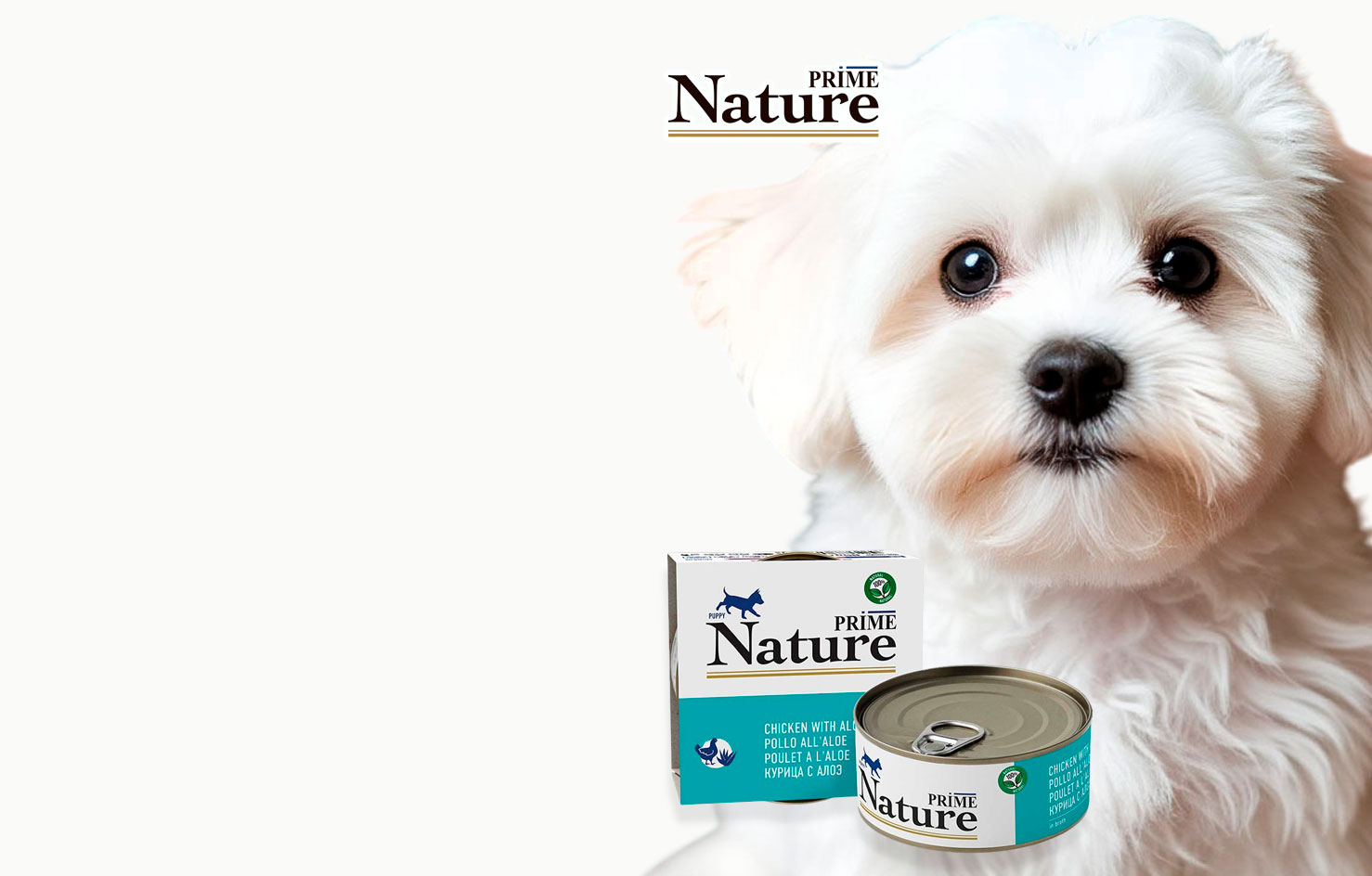 -20% Консервы
Для Щенков
Prime Nature
Курица
Алоэ
в Бульоне
150г